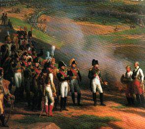 Napoleon aceptando la derrota de las fuerzas Austriacas en Ulm